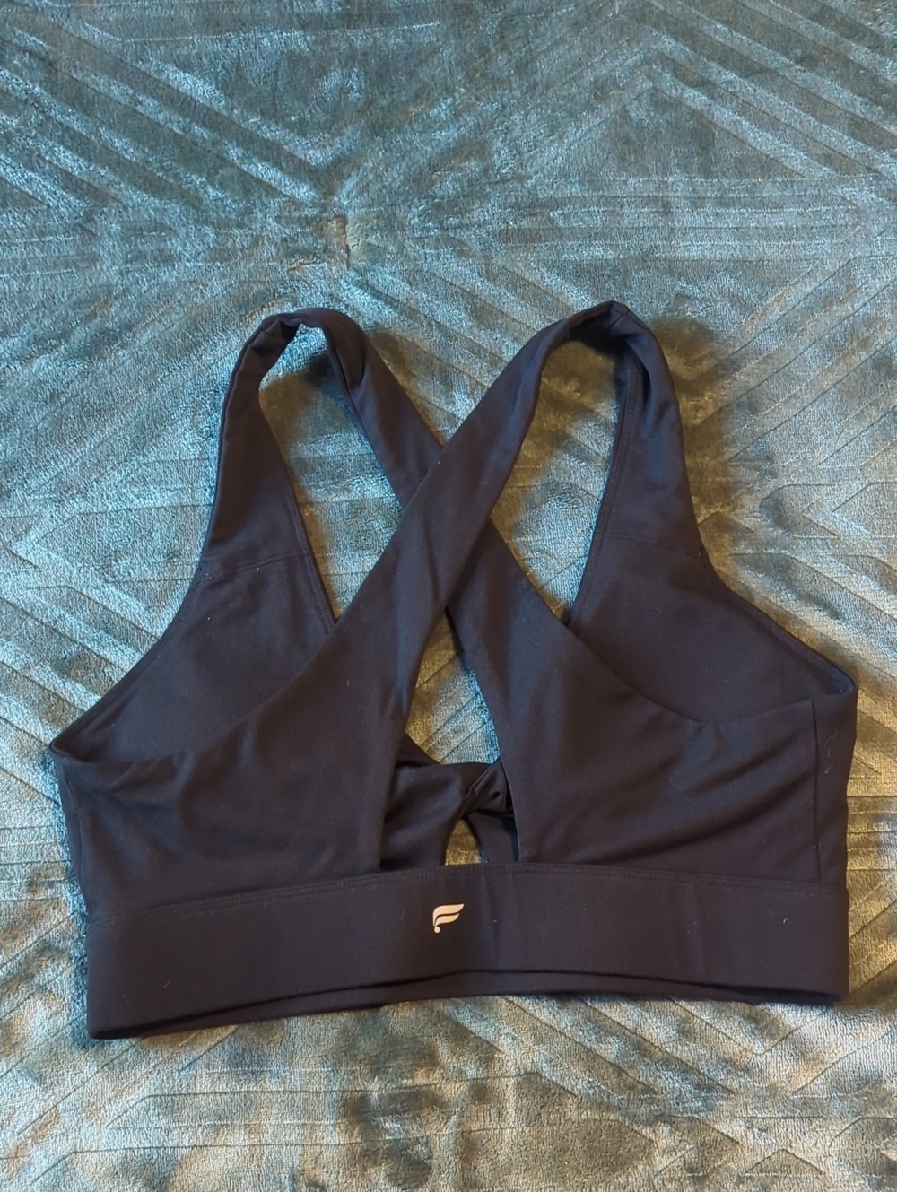 Fabletics Black Cross-Back Sports Bra
